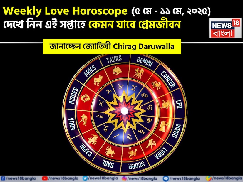 Weekly Love Horoscope, May 5, 2025 – May 11, 2025: দেখে নিন এই সপ্তাহে কেমন যাবে প্রেমজীবন, জানাচ্ছেন জ্যোতিষী চিরাগ দারুওয়ালা
