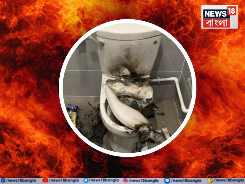 সকালে উঠে প্রাতকৃত্য সারার সময় শৌচাগারে প্রবল বিস্ফোরণ। কমোডে বসতেই আগুন-আতঙ্ক। বিস্ফোরণে তরুণের মুখ ও শরীরের নিম্নাংশ গুরুতর জখম হয়েছে। 