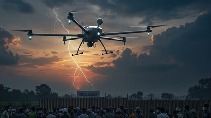 হাসনাবাদ সীমান্তে বাংলাদেশের ড্রোন! এলাকায় চরম আতঙ্ক, তদন্তে পুলিশ ও বিএসএফ (Representative Image: AI) হাসনাবাদ সীমান্তে বাংলাদেশের ড্রোন! এলাকায় চরম আতঙ্ক, তদন্তে পুলিশ ও বিএসএফ (Representative Image: AI)