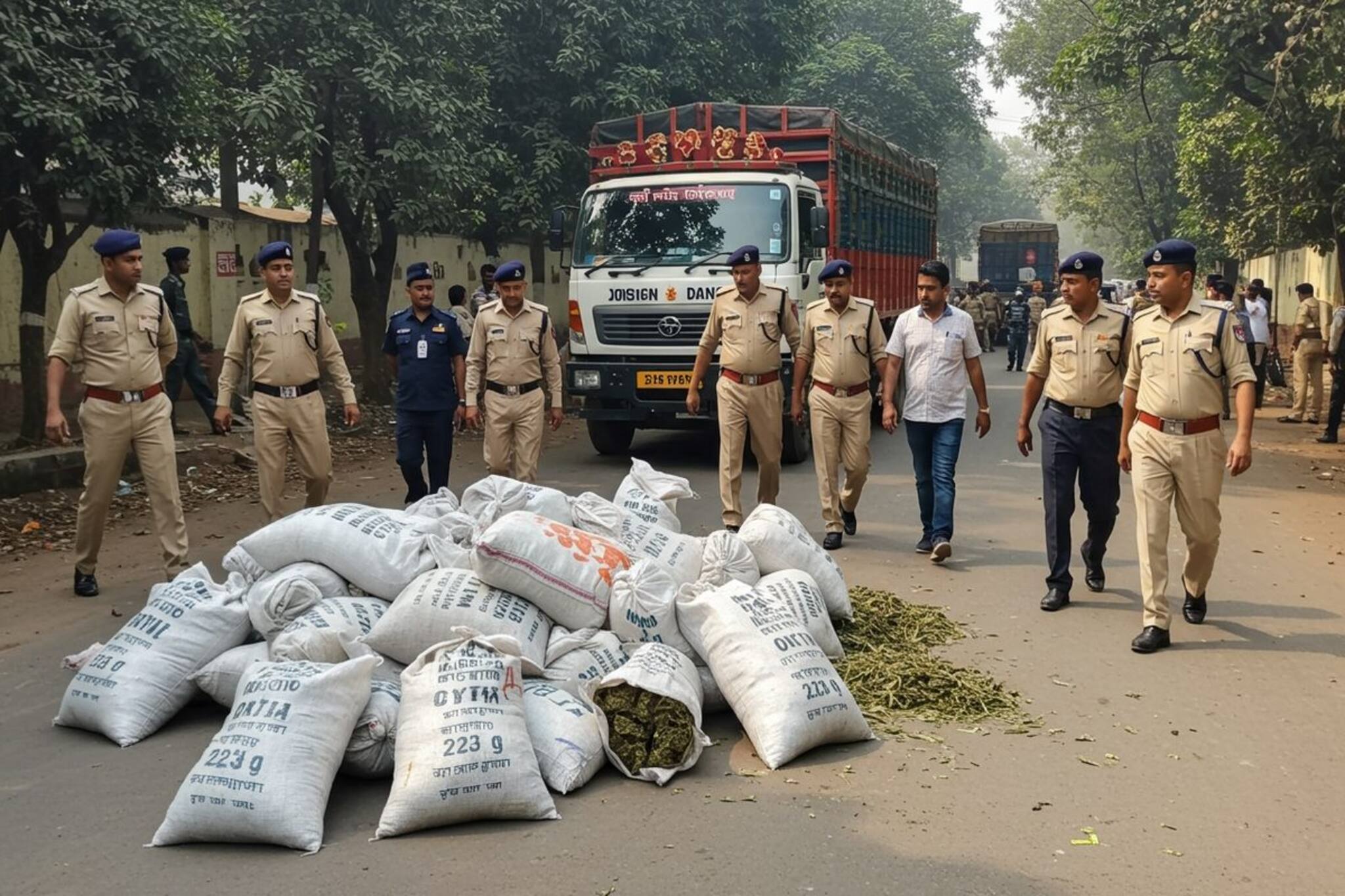 সীমান্তে হলুদ বোঝাই ট্রাক, সন্দেহ হতেই আটক করে পুলিশ! তার পর কেজি কেজি বেরল অন্য জিনিস!