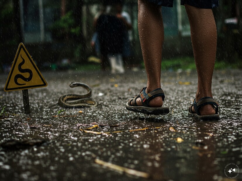 ৫. সঠিক পোশাক পরে বেরোন---বর্ষাকালে বাইরে বের হলে অবশ্যই জুতো বা স্যান্ডেল পরে বের হোন। খালি পায়ে চলাফেরা করলে সাপে কামড়ানোর ঝুঁকি অনেক বেড়ে যায়।