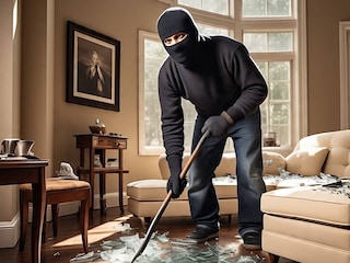 ২০ মিনিটেই বাড়িতে ডাকাতি Image: AI