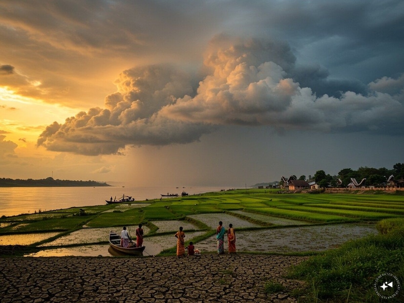  ২৯ মে বৃহস্পতিবার দক্ষিণবঙ্গের সব জেলায় ভারী বৃষ্টির পূর্বাভাস রয়েছে। উত্তরবঙ্গে হালকা থেকে মাঝারি বৃষ্টির পূর্বাভাস রয়েছে। শনিবারও দুর্যোগ চলবে বীরভূম এবং মুর্শিদাবাদে।AI Generated Image    