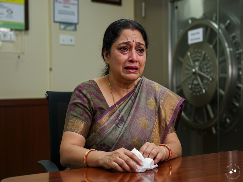 কলকাতায় রাষ্ট্রায়ত্ত ব্যাঙ্কের লকার থেকে লক্ষ লক্ষ টাকার গয়না চুরির অভিযোগ। প্রৌঢ়া চিকিৎসকের অভিযোগ, প্রায় ২০ লক্ষ টাকার গয়না উধাও ব্যাঙ্কের লকার থেকে। (Image Courtesy AI)
