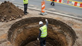 বেলচা দিয়ে কিছুটা খনন করতেই মিলল এমন বস্তু (AI Generated)
