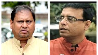 ভরতপুরের তৃণমূল বিধায়ক হুমায়ুন কবীর ও পরিবহণমন্ত্রী স্নেহাশিস চক্রবর্তী৷ 