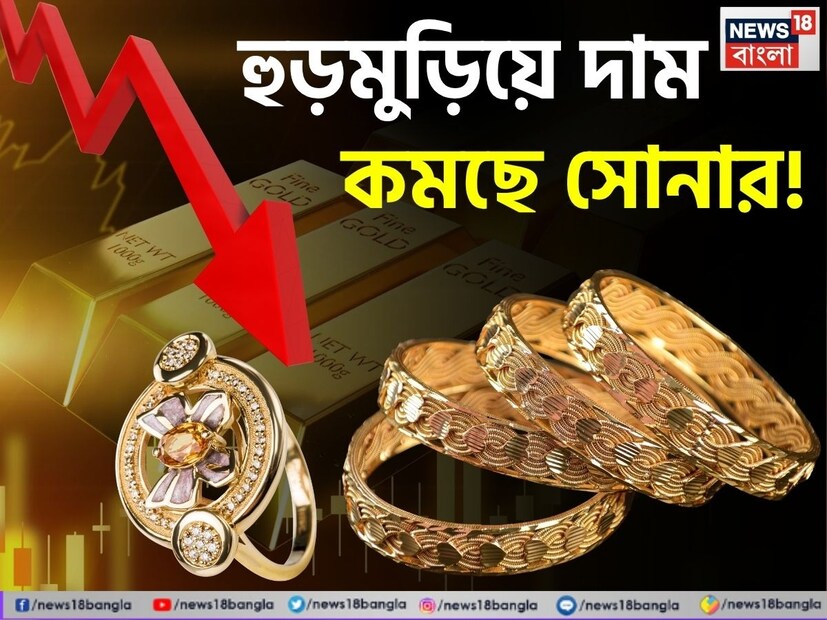 চলতি সপ্তাহে বেশ অনেকটাই কমল সোনার দাম ৷ শনিবারও এক ধাক্কায় অনেকটাই কমে গিয়েছে সোনালি ধাতুর দাম ৷ মার্কেট বিশেষজ্ঞদের মতে সোনার দাম ইতিমধ্যেই সর্বোচ্চ পর্যায়ে পৌঁছে গিয়েছে ৷ ফলে এবার দাম নিম্নমুখী হওয়ার সম্ভাবনা বেশি ৷ এখন সকলের মনে যে প্রশ্নটা ঘুরপাক খাচ্ছে তা হল এটা কি সোনা কেনার সঠিক সময় না বিক্রি করার ? বাঙালি মধ্যবিত্তর সোনা কেনার পরিকল্পনা থাকুক বা না থাকুক সোনার দামের ওঠা-পড়া নিয়ে তাঁদের কৌতুহলের শেষ নেই ৷  এদিন অনেকটা দাম কমায় কিছুটা স্বস্তি পেয়েছেন সাধারণ মানুষ ৷