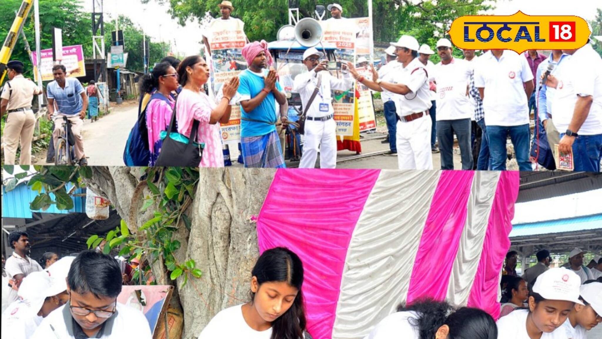 রেলগেট পারাপারের সময় কতটা সচেতন থাকতে হবে! বিশেষ দিনে বিশেষ আয়োজনে আমজনতাকে জানাল রেল