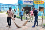 লাঠি হাতে থানায় নয়, ঝাঁটা হাতে হাসপাতালে দেখা গেল থানার আইসিকে 