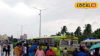 ১৬ নম্বর জাতীয় সড়কের বাগনান লাইব্রেরী মোড়ে ভয়াবহ বাস দুর্ঘটনা 