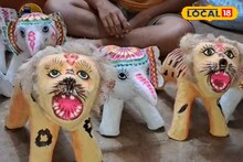 রথের পুতুল হিসেবে বিখ্যাত, কাজগ দিয়ে তৈরি, হাতি-বাঘ-সিংহের মাথা নড়ছে টুক-টুক করে