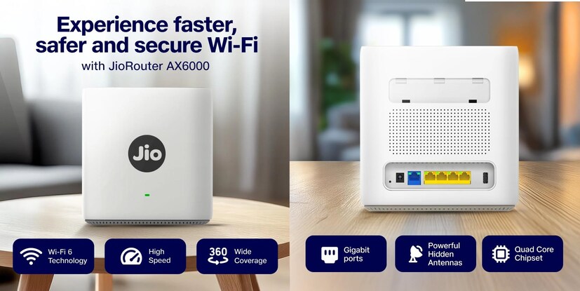 AX6000 ইথারনেট কানেকশনের মাধ্যমে যে কোনও ইন্টারনেট সেটআপে কাজ করতে পারে। এটি IPPOE বা PPOE সেটআপ সাপোর্ট করে না, শুধুমাত্র DHCP-এর মাধ্যমে IP সাপোর্ট করে। ডিভাইসটি সেট আপ করাও সহজ- ইউজারদের কেবল এটি প্লাগ ইন করতে হবে এবং JioHome অ্যাপের মাধ্যমে নির্দেশাবলী অনুসরণ করতে হবে, যা অ্যান্ড্রয়েড এবং iOS উভয় প্ল্যাটফর্ম থেকেই ডাউনলোড করা যাবে।