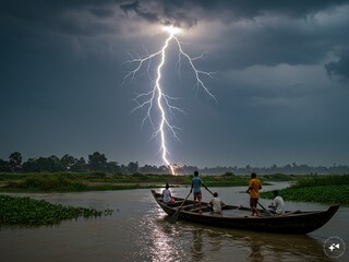 বাজ পড়ে মৃত্যু (Image Courtesy AI)