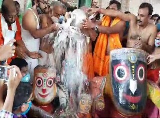 রীতি মেনে পালন মাহেশের স্নানযাত্রা