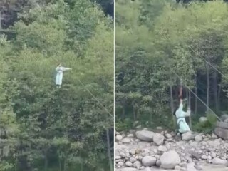 জিপলাইলিংয়ের সময় 