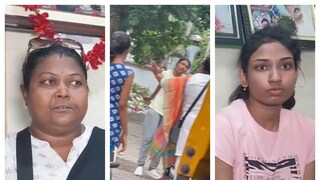 কয়েকদিন আগেই রাস্তায় মারামারি করেছিলেন তৃণমূল কাউন্সিলর শ্রাবন্তী রায় (বাঁদিকে) এবং ইশা কর নামে ওই তরুণী (ডান দিকে)৷ 