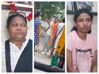 কয়েকদিন আগেই রাস্তায় মারামারি করেছিলেন তৃণমূল কাউন্সিলর শ্রাবন্তী রায় (বাঁদিকে) এবং ইশা কর নামে ওই তরুণী (ডান দিকে)৷ 