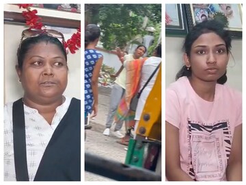 কয়েকদিন আগেই রাস্তায় মারামারি করেছিলেন তৃণমূল কাউন্সিলর শ্রাবন্তী রায় (বাঁদিকে) এবং ইশা কর নামে ওই তরুণী (ডান দিকে)৷ 