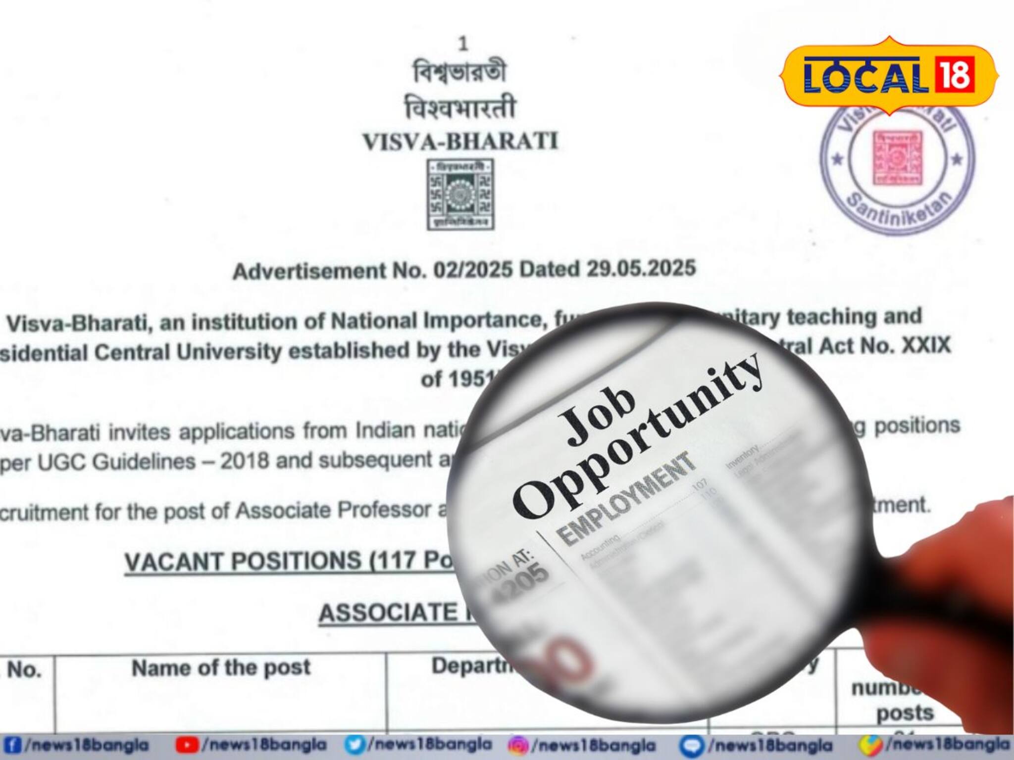 Visva-Bharati University Jobs: মোটা মাইনের প্রচুর চাকরির সুযোগ বিশ্বভারতীতে, কারা করতে পারবেন আবেদন? রইল চার্ট