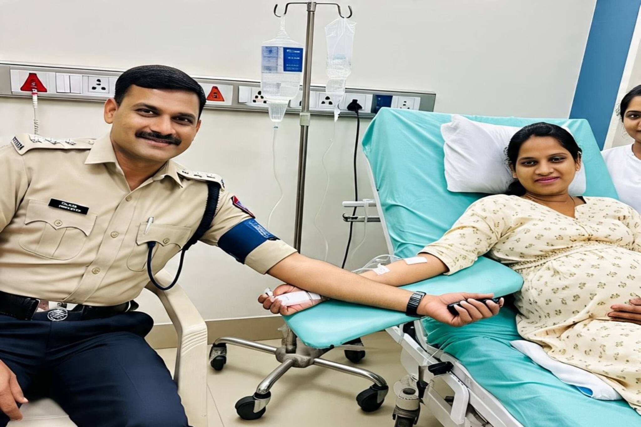 পুলিশের মানবিক মুখ, সন্তান প্রসবের সময়ে রক্তের অভাব প্রেগন্যান্ট মহিলার, রক্ত দিলেন আইসি