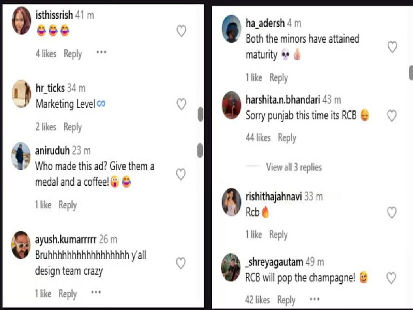 &quot;তার মানে কি, সিএসকে এবং মুম্বই আইনি বয়সের আগেই ৫ বার তাদের কুমারীত্ব হারিয়েছে?&quot;, একজন ব্যঙ্গ করে বললেন।&quot;এখানকার মার্কেটিং ব্যক্তিকে একটি পদক দিন,&quot; অন্য একজন মন্তব্য করেছেন। প্রতিক্রিয়াগুলিতে নেটিজেনরা তাদের আইপিএল দলের জন্য উল্লাস প্রকাশ করেছেন।