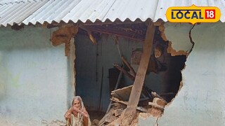 হাতির হানায় ভাঙা বাড়ি