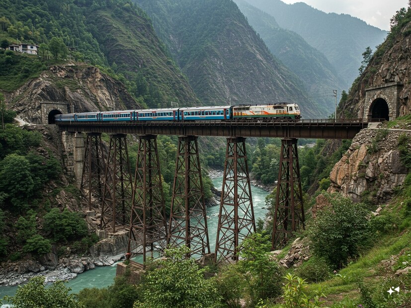 ক’দিন আগেই জম্মু ও কাশ্মীরে আইফেল টাওয়ারের চেয়েও উঁচু চেনাব রেলব্রিজের উদ্বোধন করলেন ভারতের প্রধানমন্ত্রী নরেন্দ্র মোদি৷ তার উপর দিয়ে ছুটেছে বৈষ্ণো দেবী কাটরা টু শ্রীনগর বন্দে ভারত ট্রেন৷ পাহাড় কেটে সুড়ঙ্গ খুঁড়ে তৈরি হয়েছে সেই রেলপথ৷ গোটা প্রকল্পকেই ইঞ্জিনিয়ারিংয়ের অসাধারণ সাফল্য হিসাবে মনে করা হচ্ছে৷ এবার জম্মু ও কাশ্মীরের সেই সাফল্যই প্রতিধ্বনিত হতে দেখা গেল উত্তর-পূর্বে৷ Generated image ক’দিন আগেই জম্মু ও কাশ্মীরে আইফেল টাওয়ারের চেয়েও উঁচু চেনাব রেলব্রিজের উদ্বোধন করলেন ভারতের প্রধানমন্ত্রী নরেন্দ্র মোদি৷ তার উপর দিয়ে ছুটেছে বৈষ্ণো দেবী কাটরা টু শ্রীনগর বন্দে ভারত ট্রেন৷ পাহাড় কেটে সুড়ঙ্গ খুঁড়ে তৈরি হয়েছে সেই রেলপথ৷ গোটা প্রকল্পকেই ইঞ্জিনিয়ারিংয়ের অসাধারণ সাফল্য হিসাবে মনে করা হচ্ছে৷ এবার জম্মু ও কাশ্মীরের সেই সাফল্যই প্রতিধ্বনিত হতে দেখা গেল উত্তর-পূর্বে৷ Generated image