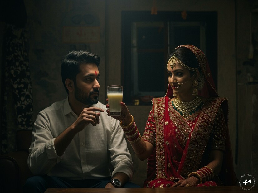 বিয়ের পর পার হয়েছে মাত্র ৫০ দিন! একদিন রাতে নতুন বউ স্বামীর জন্য লস্যি বানিয়ে আনলেন। স্বামী তো বেজায় খুশি। আয়েশে চুমুক দিলেন লস্যির গ্লাসে। তার পরের ঘটনা শুনলে মনে হবে যেন সিনেমার স্ক্রিপ্ট শুনছেন।Representative Image Image Generated By AI