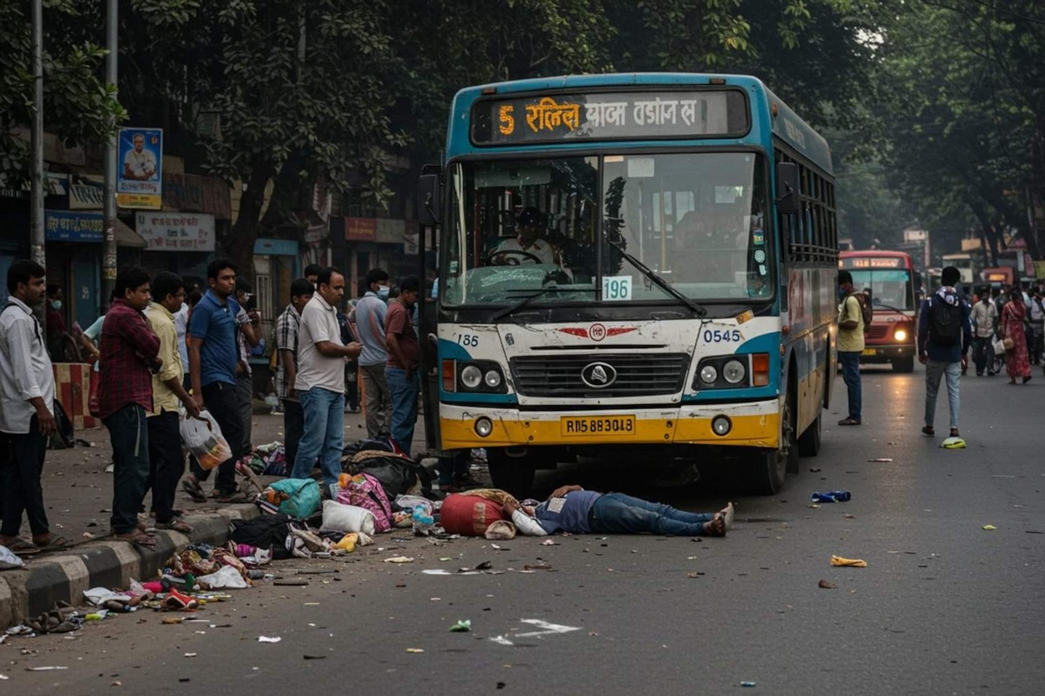 বাস থেকে নামতে গিয়েই পিষে দিল বাস, নৃশংস মৃত্যু! সাতসকালে কলকাতার এক্সাইডের কাছে দুর্ঘটনা