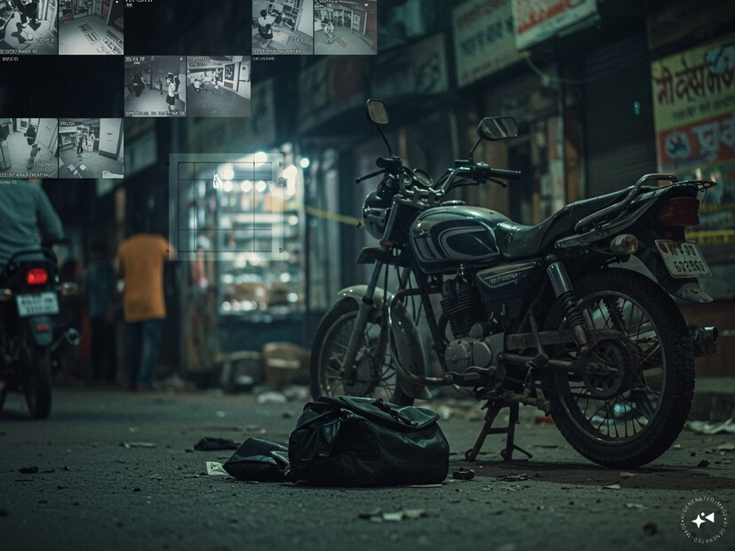 নম্বর প্লেটহীন বাইক থেকে পড়ে যাওয়া ব্যাগ থেকে মেলে ওই বাইক ও তার মালিকের নাম পরিচয়। পুলিশ জানতে পারে, বছর খানেক আগে সাউথ ট্রাফিক গার্ডে ওই বাইকের বিরুদ্ধে ট্রাফিক আইন লঙ্ঘনের কেস হয়েছিল। সেই সময়ের ফোন নম্বরের সূত্র ধরে সাগ্নিক সাহা ওরফে বাবাইকে ধরে আনে পুলিশ। নতুন-পুরোনো সব মিলিয়ে দেখা হয় ৭৫টি সিসিটিভির ফুটেজ৷ Generated image