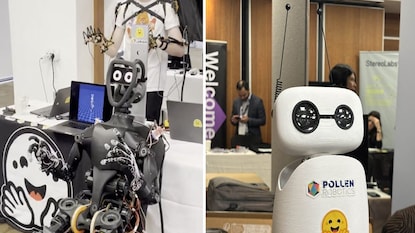 HopeJR (বাঁ দিকে) and Reachy Mini (ডান দিকে) (Image: Hugging Face) HopeJR (বাঁ দিকে) and Reachy Mini (ডান দিকে) (Image: Hugging Face)