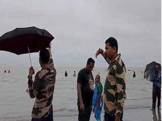 দুর্ঘটনার পর বকখালির সমুদ্রে পুলিশের নজরদারি৷ 