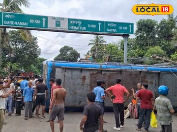 রাজ্য সড়কে বাস দুর্ঘটনা