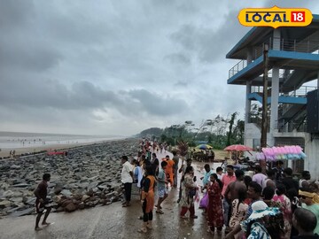 দিঘায় আকাশের মুখ ভার