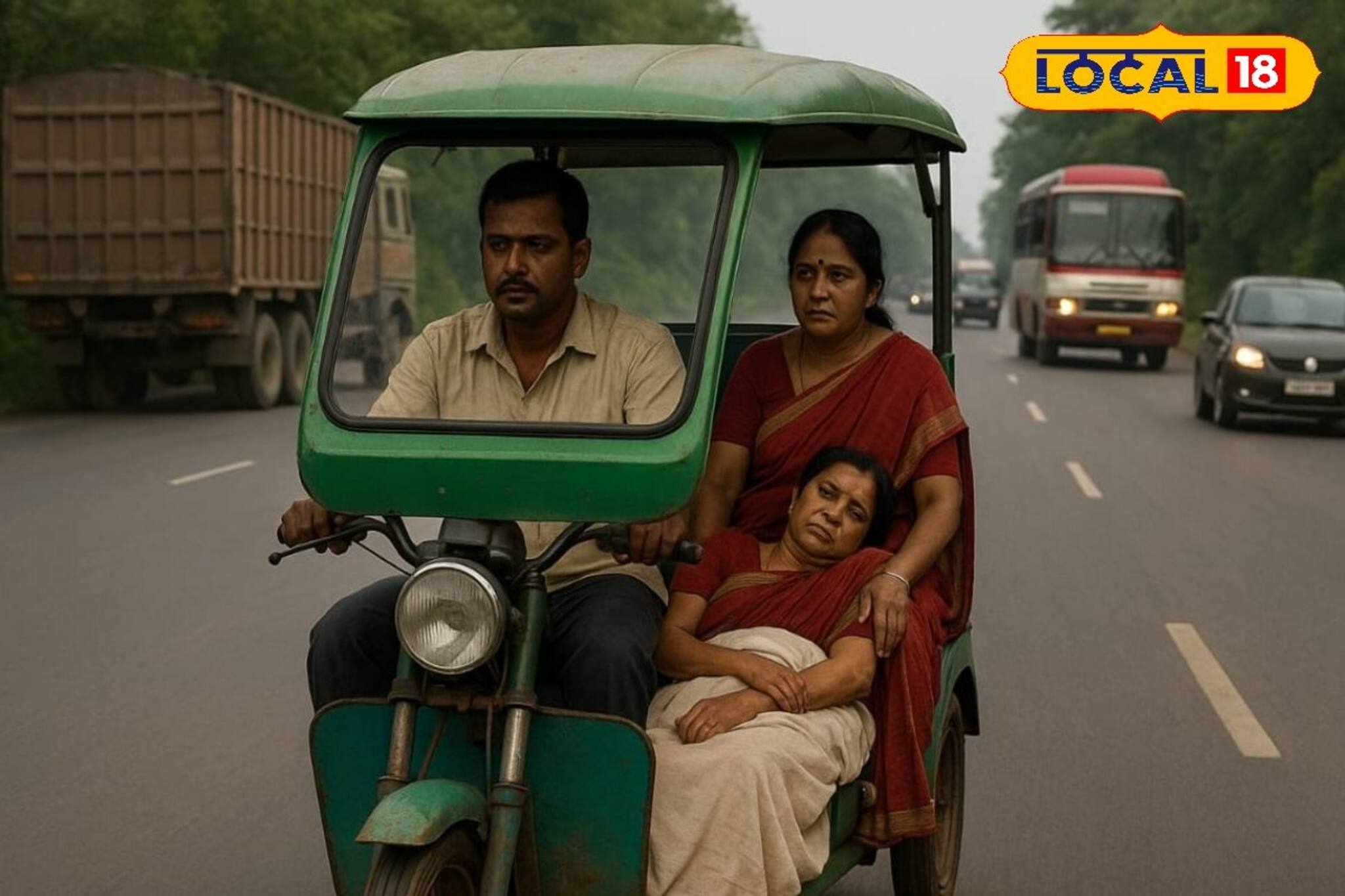 ১৫ বছর ধরে খারাপ অ্যাম্বুলেন্স! বাধ্য হয়ে রোগী নিয়ে যেতে হচ্ছে টোটোতে করে