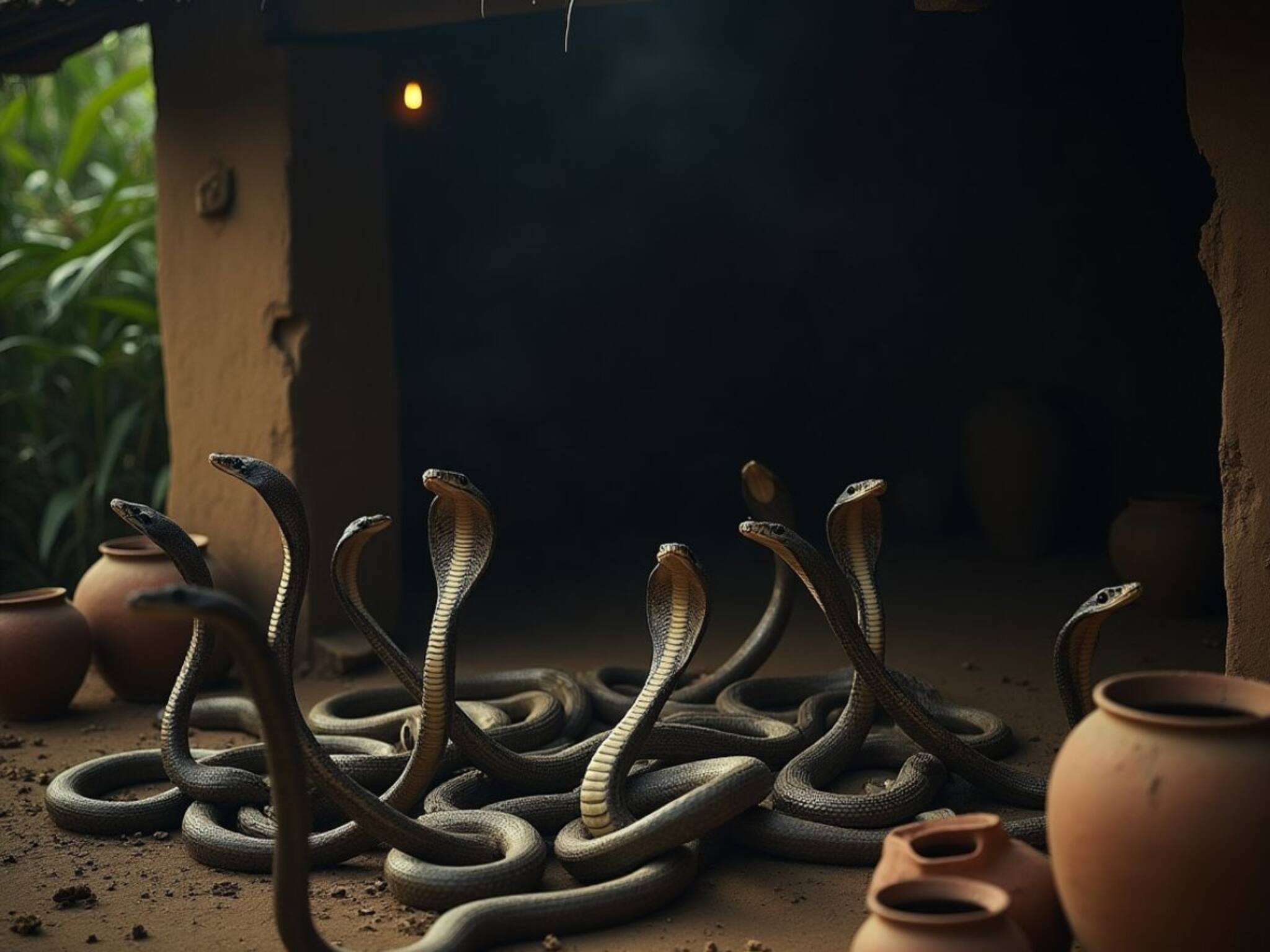 60 Snakes Found in Hut: সাপের হিসহিস শব্দ পেতেই কয়েক পা এগিয়ে ছিলেন ব্যক্তি, ঝুপড়িতে মুখ দিতেই দেখলেন ফনা তুলে দাঁড়িয়ে ৬০টি কেউটে, তারপর যা হল...