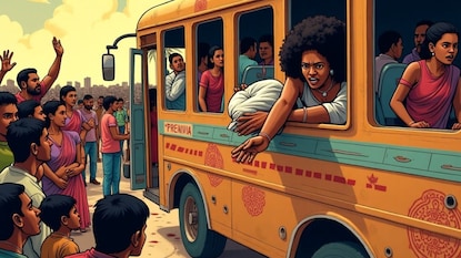 চলন্ত বাসে সন্তান জন্ম, জানলা দিয়ে ছুঁড়ে ফেললেন মা, নবজাতকের মৃত্যু, গ্রেফতার দম্পতি Image - AI চলন্ত বাসে সন্তান জন্ম, জানলা দিয়ে ছুঁড়ে ফেললেন মা, নবজাতকের মৃত্যু, গ্রেফতার দম্পতি Image - AI