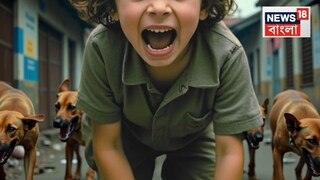 দরজার সামনে দাঁড়িয়েছিল শিশু, তার উপরেই ঝাঁপিয়ে পড়ল রাস্তার কুকুরের দল, টেনে-হিঁচড়ে...দেখুন সেই ভয়ঙ্কর ভিডিও...AI image