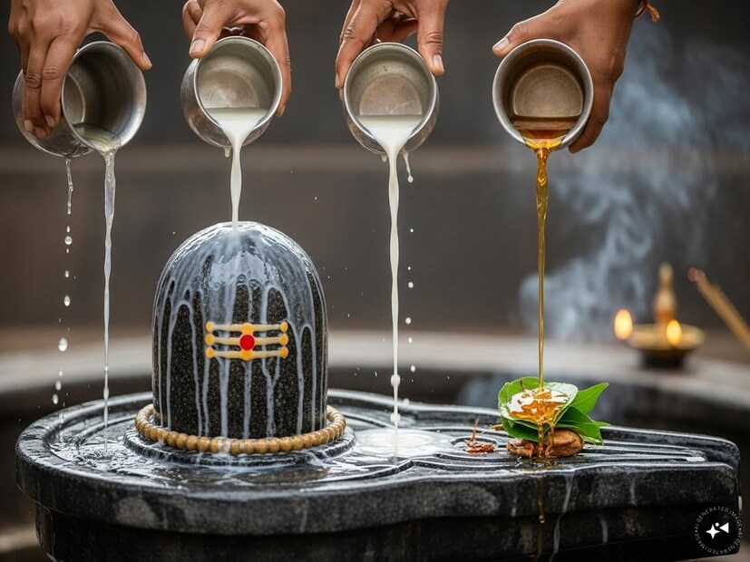 ভগবান শিবকে যে যার মনের বাসনা অনুযায়ী বিভিন্ন জিনিস দিয়ে শিবকে অভিষের করে থাকেন৷ শ্রাবণের শেষ সোমবারে শিবের মাথায় দুধ ঢালা আবশ্যক৷ দুধ ঢালার পর গঙ্গাজল শিবের মাথায় ঢালতে ভুলবেন না৷