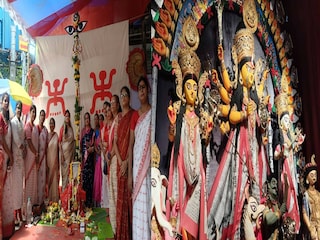 দুর্গাপুজোর অভিনব থিম পাথুরিয়াঘাটা পাঁচের পল্লীতে দুর্গাপুজোর অভিনব থিম পাথুরিয়াঘাটা পাঁচের পল্লীতে
