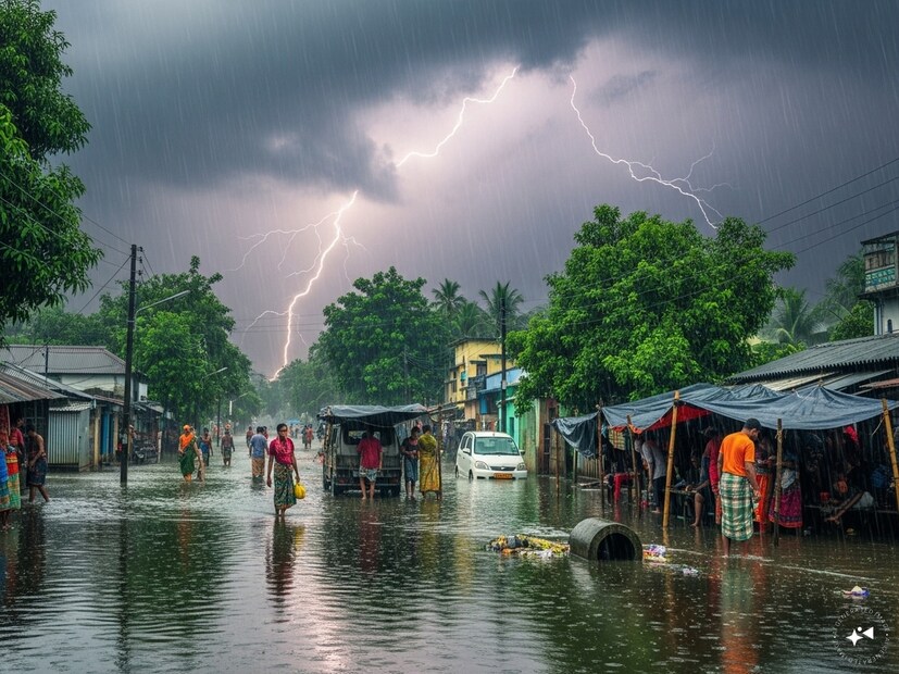নদিয়া, মুর্শিদাবাদ এবং পূর্ব বর্ধমান জেলাতেও ভারী বৃষ্টি হতে পারে। বাকি দক্ষিণবঙ্গের জেলাগুলিতে বজ্রবিদ্যুৎ সহ বিক্ষিপ্তভাবে হালকা থেকে মাঝারি বৃষ্টি হতে পারে।