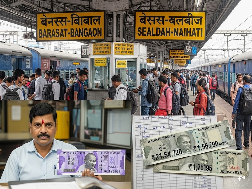 বারাসাত-বনগাঁ সেকশন থেকে মোট ₹১,৫৪,৭২০ এবং শিয়ালদহ-নৈহাটি সেকশন থেকে ₹১,৭৫,১৯৫ রাজস্ব আদায় হয়েছে, যা বকেয়া পাওনা পুনরুদ্ধারের একটি উল্লেখযোগ্য পরিমাণ।