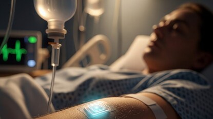 হাসপাতালে ভর্তি থাকা রোগীদের শারীরিক অবস্থার উপর নজর রাখবে ছোট্ট সেন্সর চিপ, বিপদ বুঝলেই সরাসরি চিকিৎসকের কাছে পৌঁছে দেবে সতর্কবার্তা। ছবিঃ এআই। হাসপাতালে ভর্তি থাকা রোগীদের শারীরিক অবস্থার উপর নজর রাখবে ছোট্ট সেন্সর চিপ, বিপদ বুঝলেই সরাসরি চিকিৎসকের কাছে পৌঁছে দেবে সতর্কবার্তা। ছবিঃ এআই।