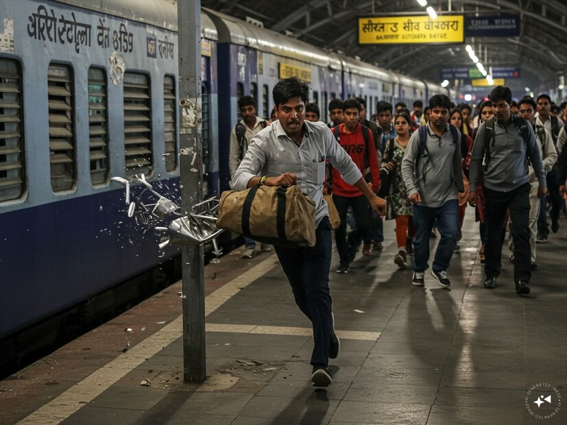 জানা যায়, চারবাগ রেলওয়ে স্টেশনে তল্লাশি চালাচ্ছিল রেল পুলিশ। ঠিক তখনই এক যাত্রী দ্রুত স্টেশন থেকে বেরিয়ে যাচ্ছিল। ভিড়ের কারণে তার ব্যাগ একটি পোস্টের সঙ্গে ধাক্কা খায়। ধাক্কা খেতেই জোরে শব্দ হয়! স্বাভাবিকভাবেই বোঝা যায় ব্যাগে এমন কিছু আছে ছিল যা ধাতব, ফলে খুঁটির সঙ্গে ধাক্কা খেতেই জোরে আওয়াজ হয়। যাত্রীর ব্যাগের ভিতর কী ছিল? জানলে চমকে উঠবেন!Representative Image Image Generated By AI 
