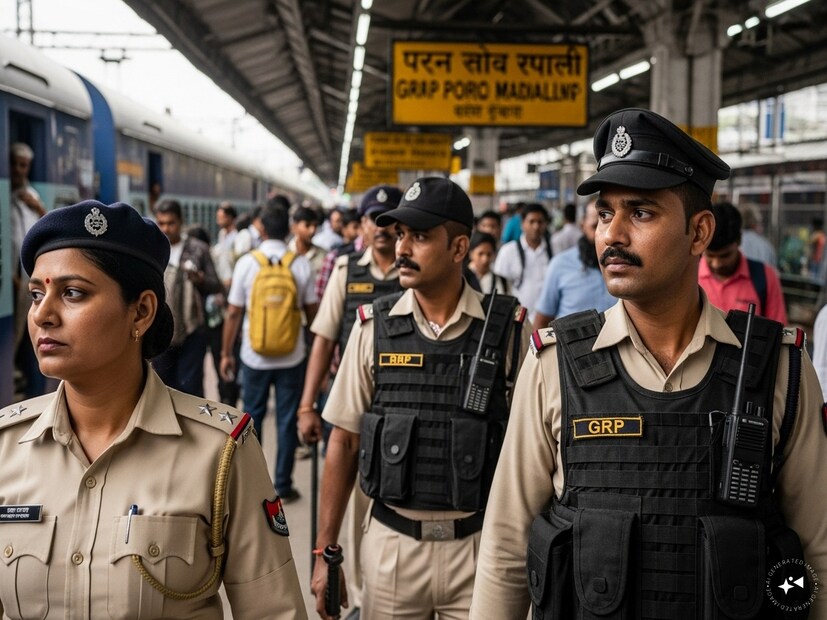 ভারতীয় রেল যাত্রী নিরাপত্তার জন্য প্রতিশ্রুতিবদ্ধ। সেই কারণে ট্রেনই হোক কী প্ল্যাটফর্ম তল্লাশি চলে সবসময়৷ একটা কিছু সন্দেহজনক দেখলেই সঙ্গে সঙ্গে তৎপর হয় GRP কিংবা RPF৷ Generated image