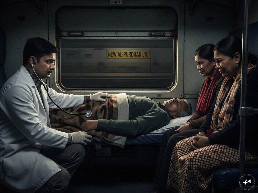 নিউ কোচবিহারেও ডাক্তার এল না। নিউ আলিপুরদুয়ারে ডাক্তার এসে মৃত বলে ঘোষণা করেন অবসর প্রাপ্ত সেনাকর্মীকে। রেলের ভূমিকা নিয়ে উঠছে প্রশ্ন।