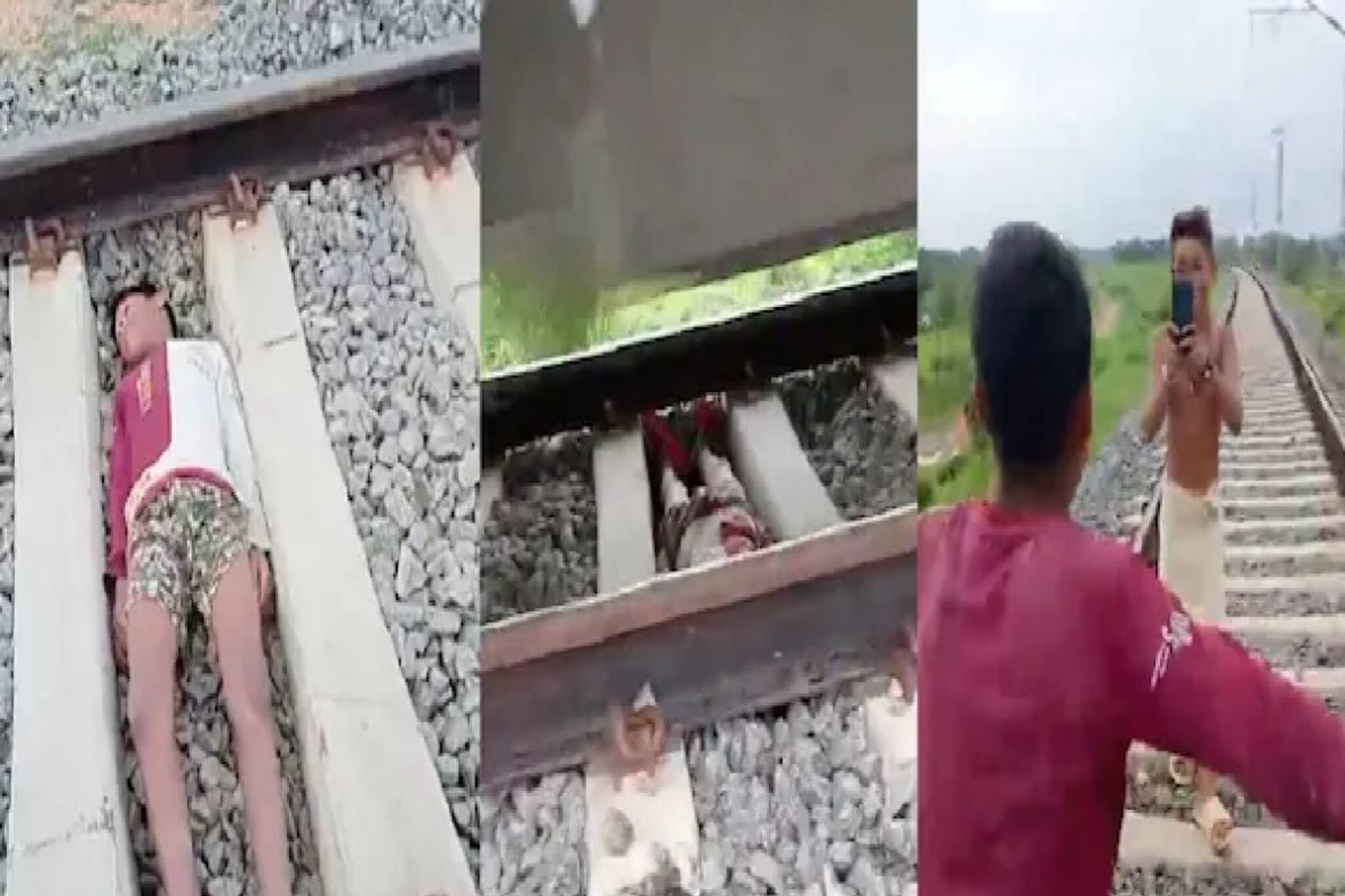 ট্রেন আসতে দেখেই রেললাইনে শুয়ে পড়ল ছেলেটা! আর একজন করল ভিডিও! যা ঘটল... শিউরে উঠবেন