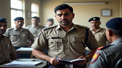 পুলিশ কনস্টাবেল স্ক্যানারের নিচে Photo Courtesy- Representative (Meta AI) পুলিশ কনস্টাবেল স্ক্যানারের নিচে Photo Courtesy- Representative (Meta AI)