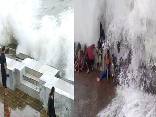দিঘায় দানবীয় ঢেউয়ের তাণ্ডব 