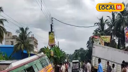 চন্ডীপুর নন্দীগ্রাম রাজ্য সড়কে দুর্ঘটনা চন্ডীপুর নন্দীগ্রাম রাজ্য সড়কে দুর্ঘটনা